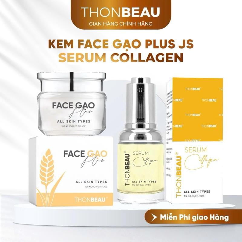 KEM FACE GẠO Plus + Serum Collagen Yến - Skincare Massage