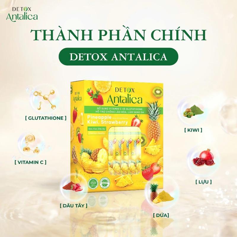 (SÉT NÓNG) Detox Dứa Thơm Antalica Hỗ Trợ Sáng Da, Cung Cấp Vitamin C Hộp 3g x 20 gói 7