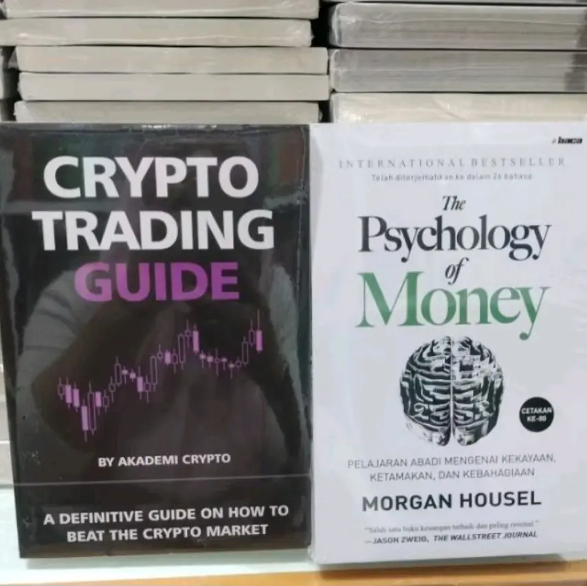 PAKET 2 BUKU CRYPTO TRADING GUIDE- THE PSYCHOLOGY OF MONEY KERTAS BOOKPAPER