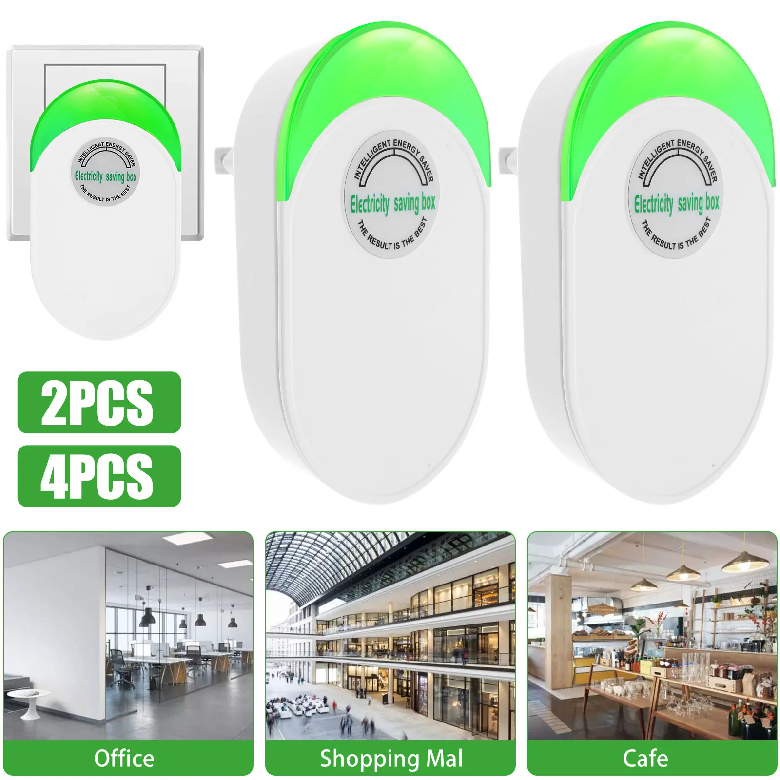 ประหยัดพลังงาน, 2/4 ชิ้น, 90V-250V, ประหยัดพลังงานไฟฟ้า, มาตรฐานสหรัฐอเมริกา, 20-50%, กล่องประหยัดไฟฟ้าในครัวเรือน