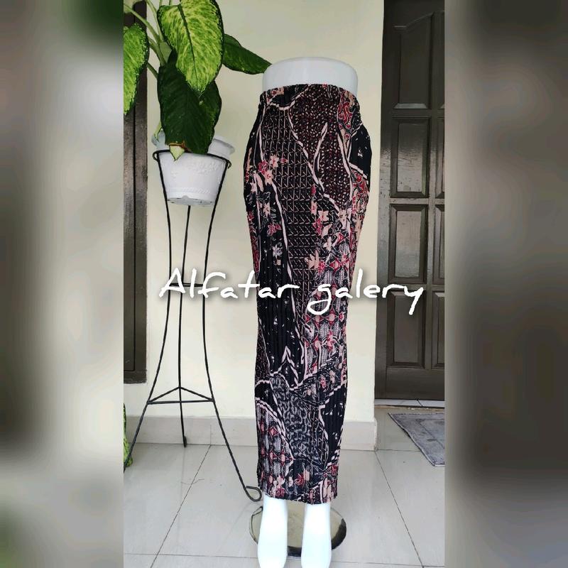 rok batik plisket bsw wanita wisuda, pesta, formal, bawahan kebaya Panjang Dewasa, pinggang karet 5