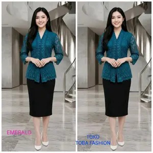 Atasan Blus Wanita Brokat Hokki