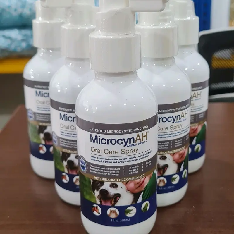 Dental Care dog cat horse rabbit MicrocynAH Oral Care Spray 4oz 118ml 2