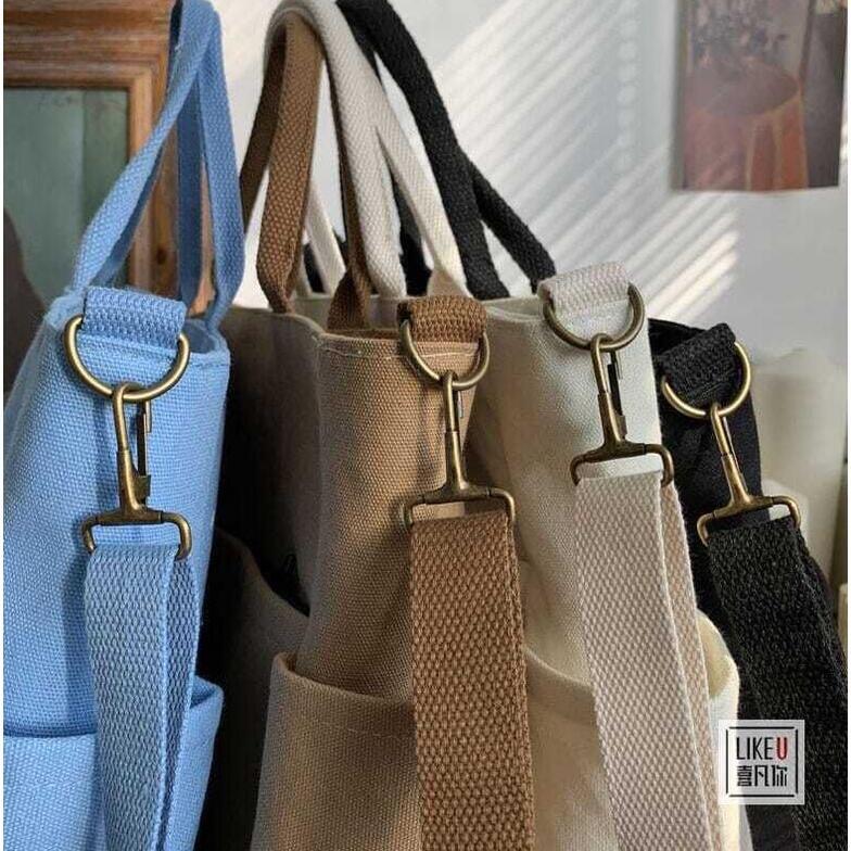 Product Introduction of New Arrival Canvas Tote Handbag Simple Large capacity single shoulder Bag messenger bag for men and women 16