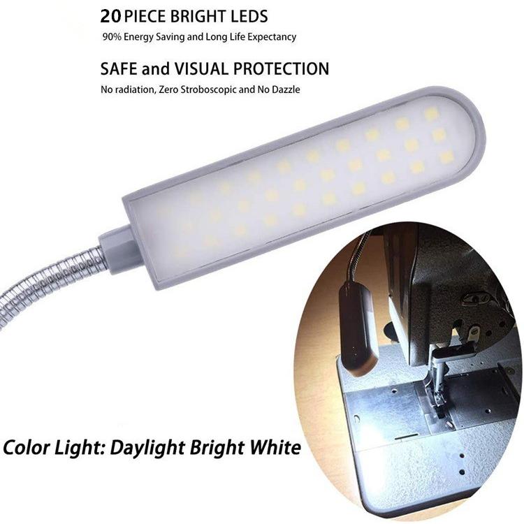 MTE Lampu Mesin Jahit LED 20 Titik 30 Titik Magnet (PAKAI COLOKAN) 3