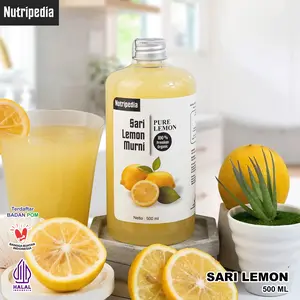 NUTRIPEDIA SARI LEMON MURNI 500ML/ LEMON JUICE HALAL DAN BPOM