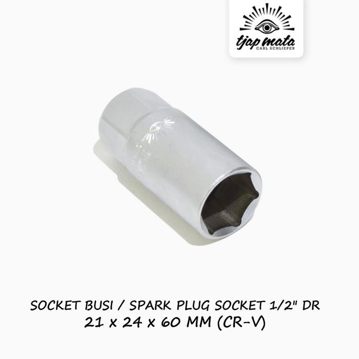 Gambar TJAP MATA / CAP MATA Socket Busi 1/2" DR 21 X 24 X 60 MM dari Tjap Mata Indonesia Kota Administrasi Jakarta Pusat Tokopedia