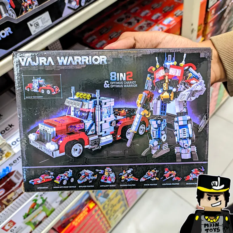 (ECER)Mainan Anak Brick Bongkar Pasang model Vajra Warrior Transformer OptimusPrime BB304 8in1 0