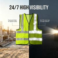Gambar BESTGUARD Breathable Mesh Reflective Safety Vest Lightweight High Visibility Double Reflective Strips Zipper Safety Waistcoat for Construction Motorcycle Traffic Sanitation Workers - G382 dari Bestguard Store Kota Administrasi Jakarta Utara 3 Tokopedia