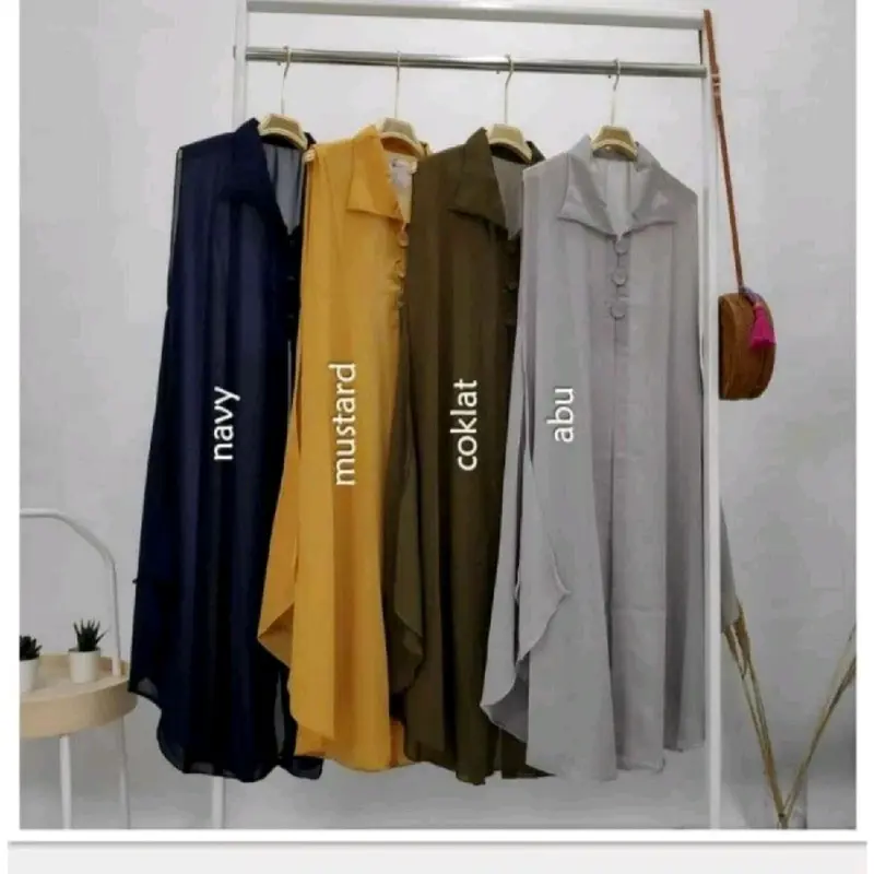 Kardigan Wanita Panjang Long Outer Babydol Cardigan Jumbo Muslim By AS Fashion 3