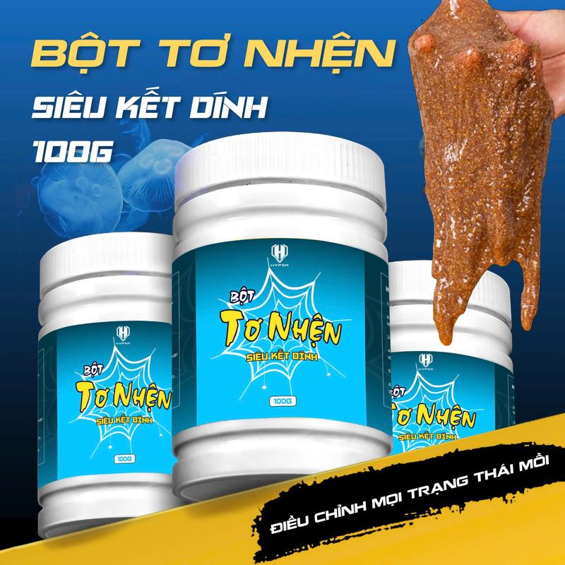  Set 3 Lọ  Bột Tơ Nhện Hyper 100g Chính Hãng. Làm mồi câu cá kết dính hơn tùy chỉnh trạng thái mồi câu dễ dàng 