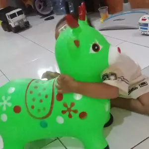 Jumping Rusa Karet Anak AJ-1 Edukatif Aman Tahan Beban 70KG Cocok Usia 1-5 Tahun Mainan Kuda Lompat Lucu PVC Non-Toxic
