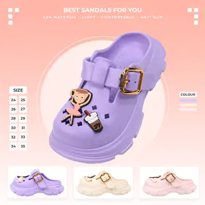 Sandal Anak Perempuan 2501K Gaya Baru Tung-tung Sahur Kekinia Bahan Jelly Berkualitas wedges  anak sandal  kodok  tinggi  anak Kaki Fashion