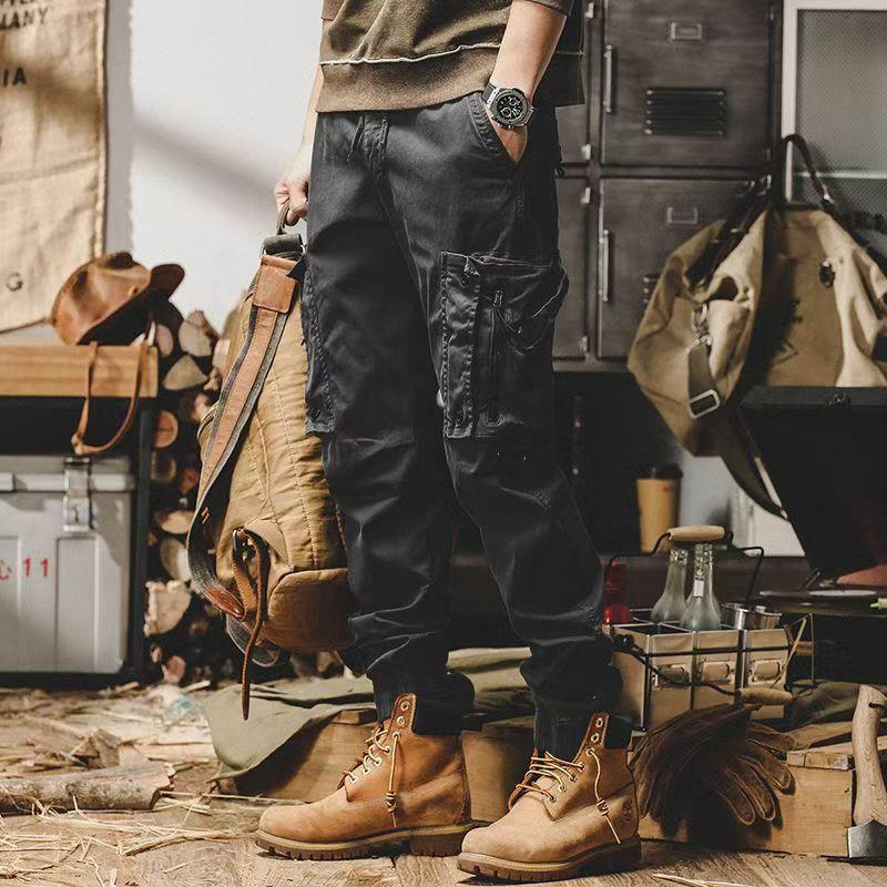 Product Introduction of Men's American cargo pants Men's loose casual pants Men's trendy motorcycle pants Men's outdoor sports pants Men's wear-resistant freight pants Men's urban commuting casual pants Men's wilderness survival functional pants 2