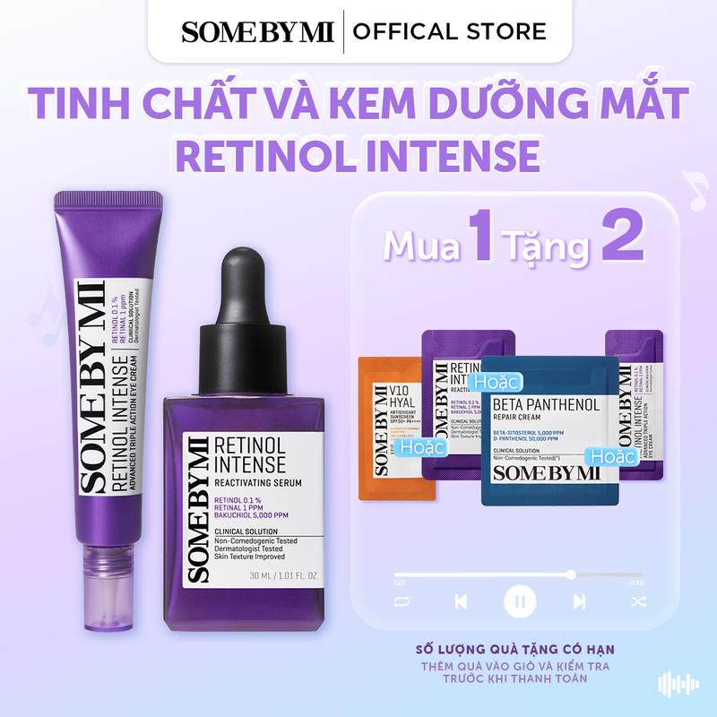 [QT 02 sachet bất kỳ ] Some By Mi Bộ đôi Tinh chất Retinol Intense Reactivating Serum 30ml + Kem mắt Retinol Intense Advanced Triple Action Eye Cream 30ml