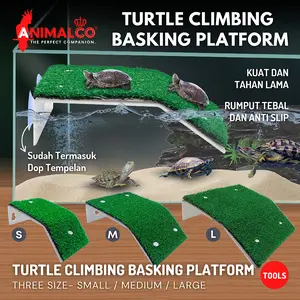 Platform Turtle Basking Island Akuarium Tempat Alas Berjemur Kandang Kura Kura Tatakan Jemur Kurakura Aquarium Anti Slip