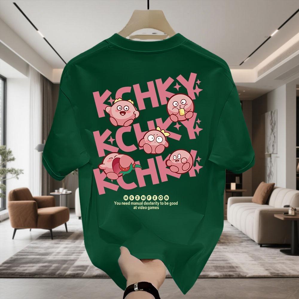 Kaos Lengan Pendek Ukuran Besar Motif Huruf Personal 100% Pink Desain Longgar Atasan Leher Bulat Unisex Kaos Lengan Pendek Ukuran Besar Motif Huruf Personal 100% Pink Desain Longgar Atasan Leher Bulat Unisex