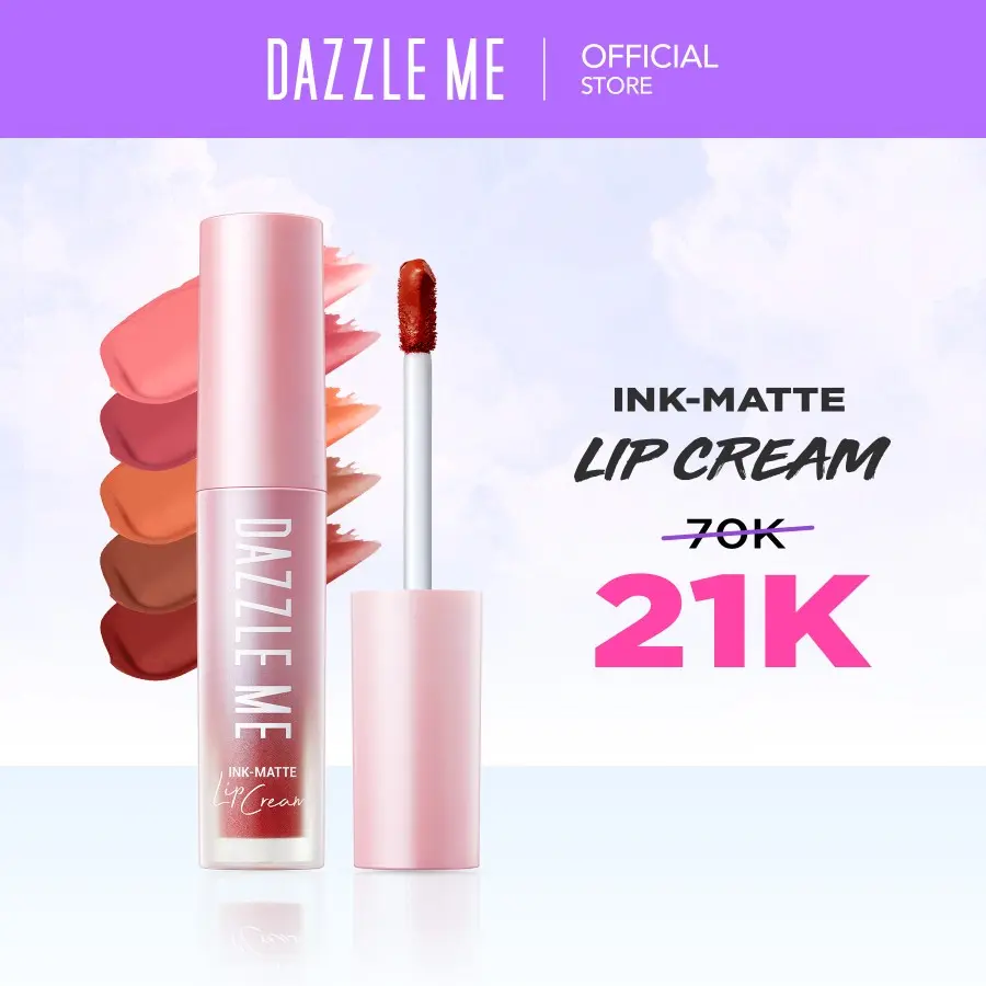 DAZZLE ME Ink-Matte Lip Cream dengan hasil akhir Matte Finish Longlast - B06 Worth-INK