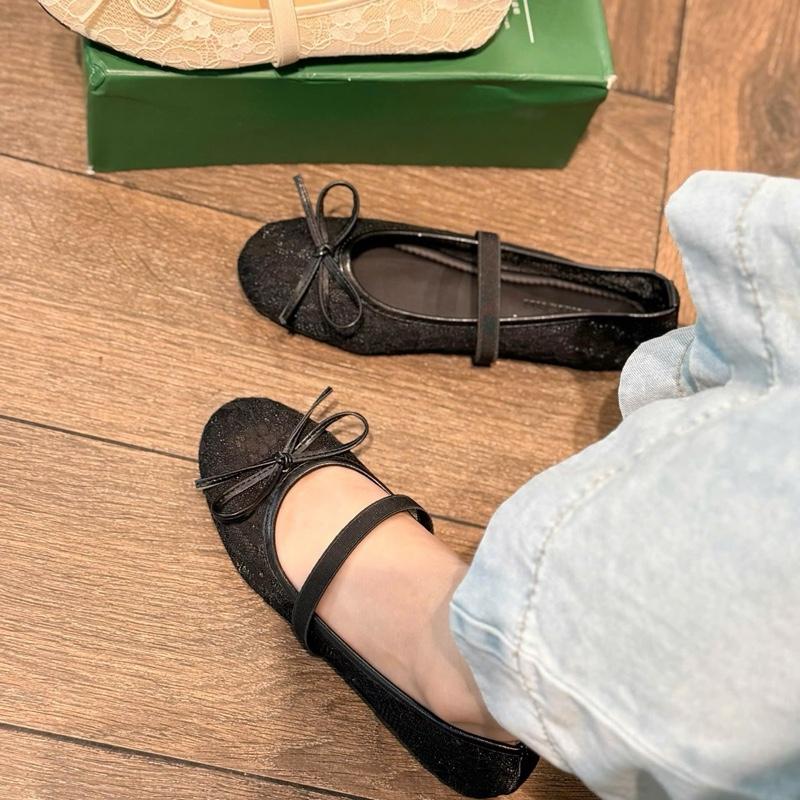 GB11 Giày bệt nữ phối ren nhẹ nhàng nữ tính mã GB11