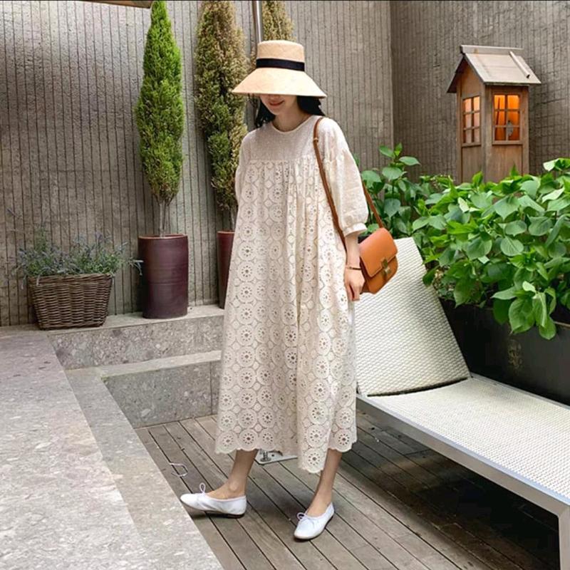 TM 14018 Dress Katbol Everiena Embroidered Lace Loose 2