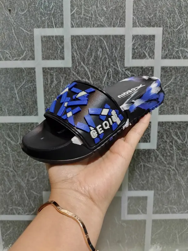 New Sandal Slide Laki-laki Anak - Dewasa Model Sandal Slide Motif Batik Keren Dlx Ceqiu 4