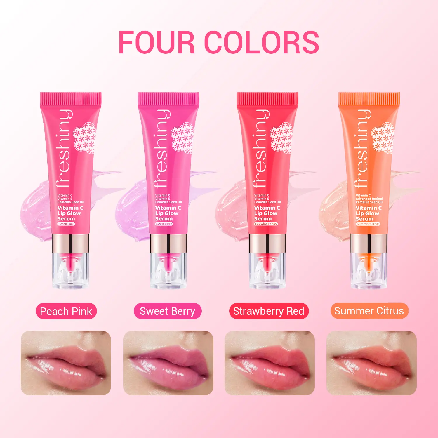 vitamin c oil for lips I DEW Care, Glow Easy, Vitamin C Lip Oil, Raspberry main image 1