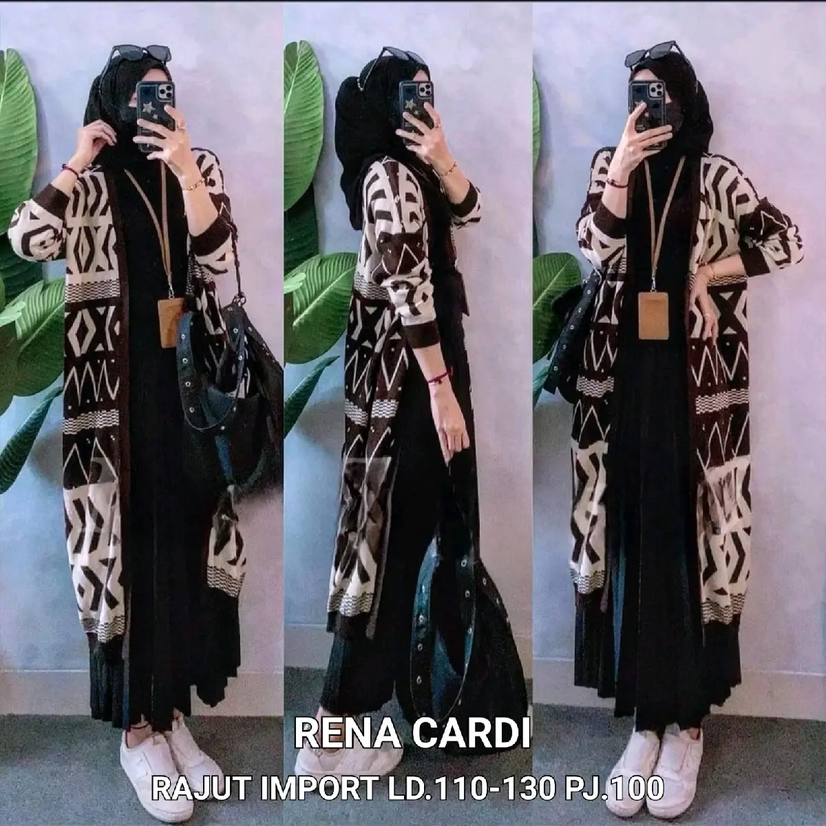 Long Cardi Wanita Rajut Import Outer sweater Panjang