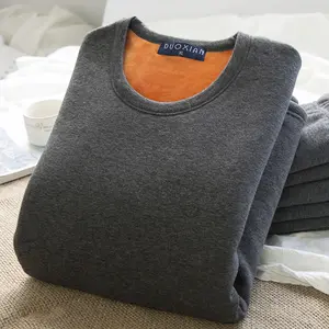 【LuvWarm】Long John Set Pakaian Dalam Pria Winter Premium Fleece Tebal | Hangat & Nyaman | Warna Abu Tua | Size M–3XL