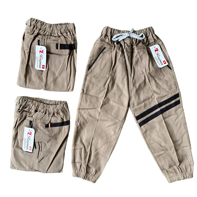 Paket Hemat isi 3pcs Celana Chino Panjang Jogger Anak 1-10tahun bahan catton twill sreach premium Katun Cotton Toddler 4