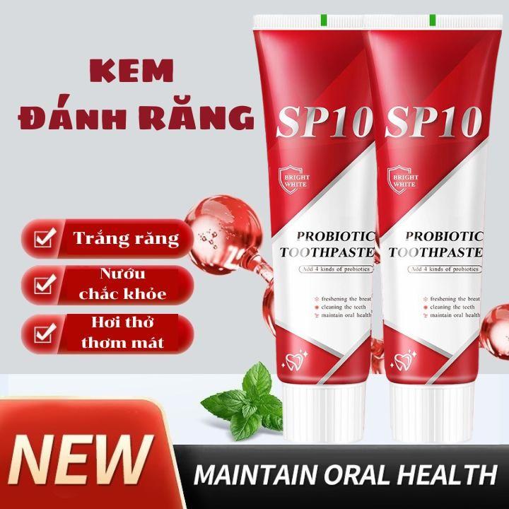 Kem dánh răng Thái Lan SP10 kem đánh răng lợi khuẩn làm trắng răng và chăm sóc răng miệng kem dánh răng Probiotic hơi thở thơm mát
