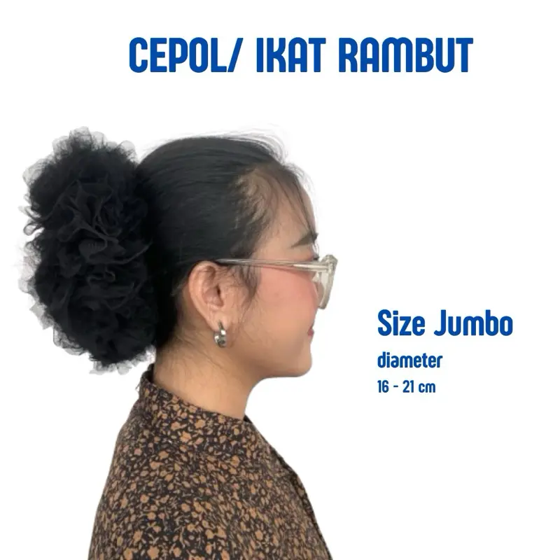 IKAT RAMBUT / CEPOL HIJAB RANDOM JUMBO Scrunchies Karet 2