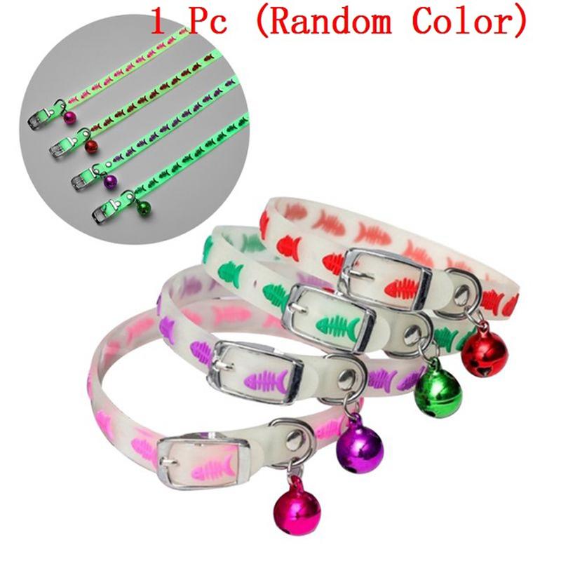 Product Introduction of Pet Glowing puppy Collars with Bells Glow at Night Dogs Cats Necklace Light Luminous Neck Ring Accessories 48