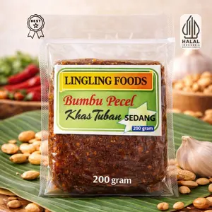 200 gram Sambel Pecel Asli Bumbu Kacang Khas Tuban Varian Sedang