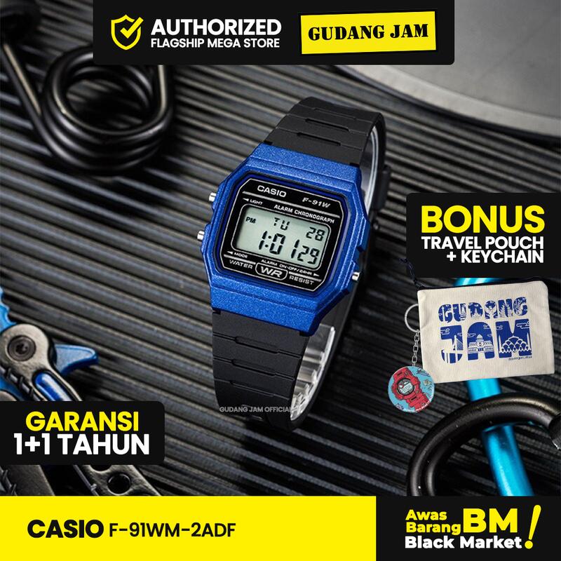 Jam Tangan Casio F-91WM |Jam Tangan Pria Cowok | Digital | Anti Air | Original | Casio Watches | Kaca Resin | F-91WM F-91W F91W F91WG F 91 WM 7