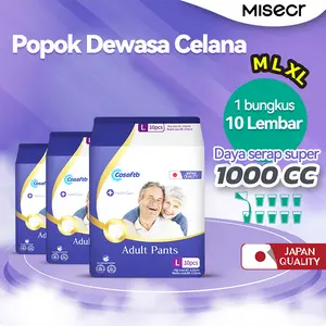 Popok Dewasa Celana M L XL Isi 10 Pcs | Anti Bocor Serap Tinggi Nyaman Dipakai Anti Bocor Daya Serap Maksimal