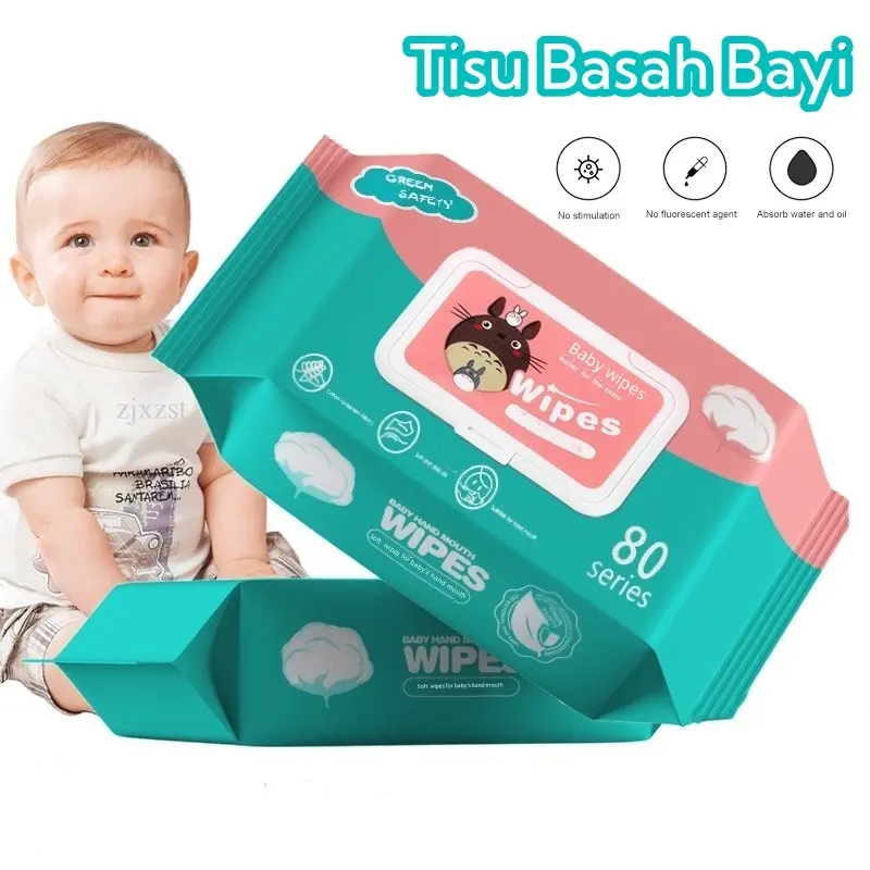 1Pack Murah Wipes Wet Tissue Tisu Basah Bayi ISI 80 LEMBAR for Popok Celana TISU BASAH 1