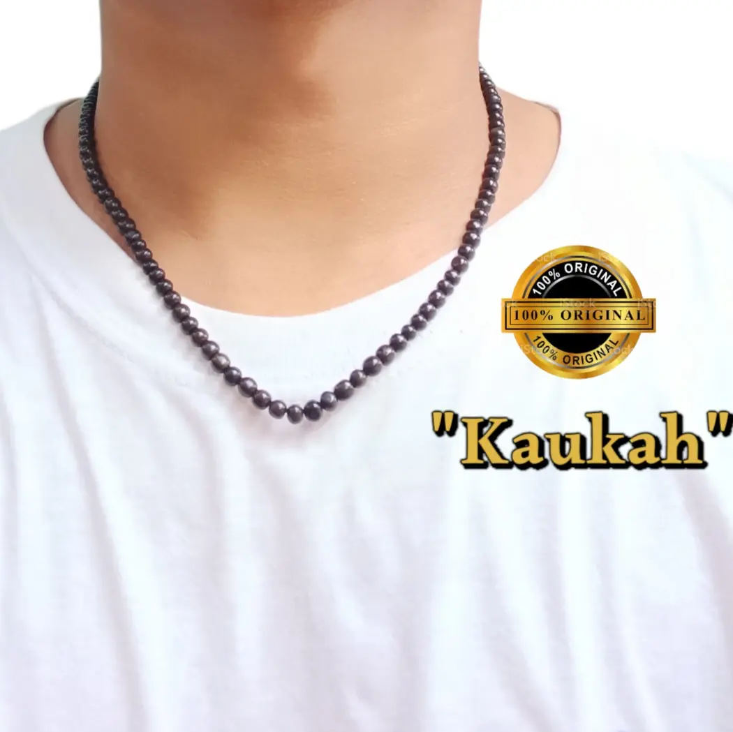 Kalung Kokka Asli Kayu Kaokah Model polos Tanpa Liontin Dewasa Elegan 70cm