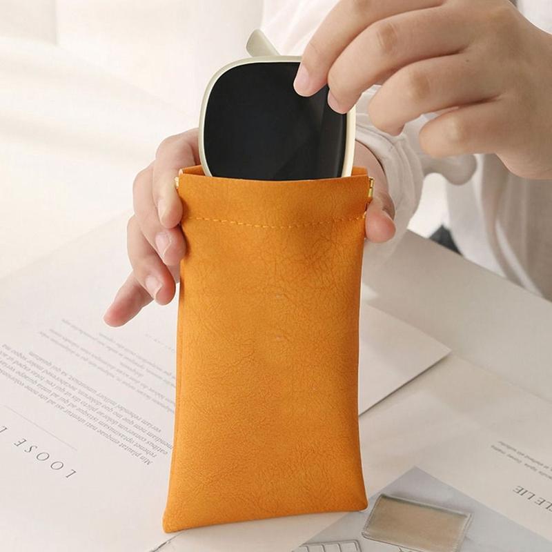 Eyewear Storage Bag Simple Automatic Closed Glasses Protective Cove Male Female Sunglasses Pouch Eyewear Protector Case Eye Glasses Holder Leather Glasses Case 5
