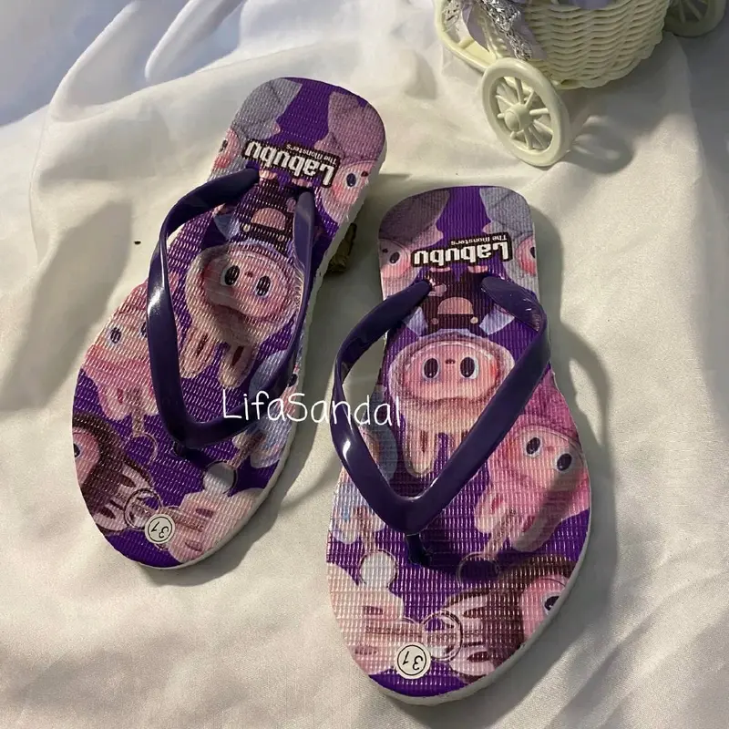 sendal jepit anak viral labubu 5