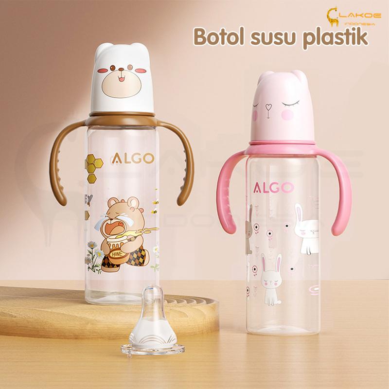 LAKOE Botol Susu Bayi Botol Minum Bayi Anak PP BPA Free 240ML 2
