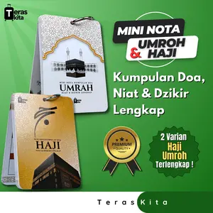 Teras-Kita Mini Nota Umroh & Haji Kartu Doa Niat & Dzikir Lengkap 2 Varian Haji Umroh Terlengkap Premium Quality