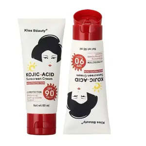 Kojic Acid Sunscreen tabir surya SPF90 PA+++ Sunblock Badan Krim Sunscreen UV Protection Sunblock untuk Badan dan Wajah Pelindung Matahari Kulit Berjemur 60gr Tubuh