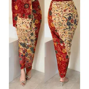 Kaisa Kamen Bali Sutra Paris ATBM Motif Bunga Elegan Lembaran Set Selendang Wanita Panjang 210 cm Lebar 120 cm Cocok untuk Penampilan Tradisional
