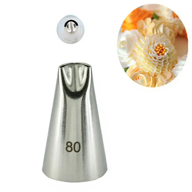Piping Nozzles For Cakes Fondant Decorating Pastry Icing Tips Baking Tools Create Chrysanthemum Pine Nuts Petals #80 0