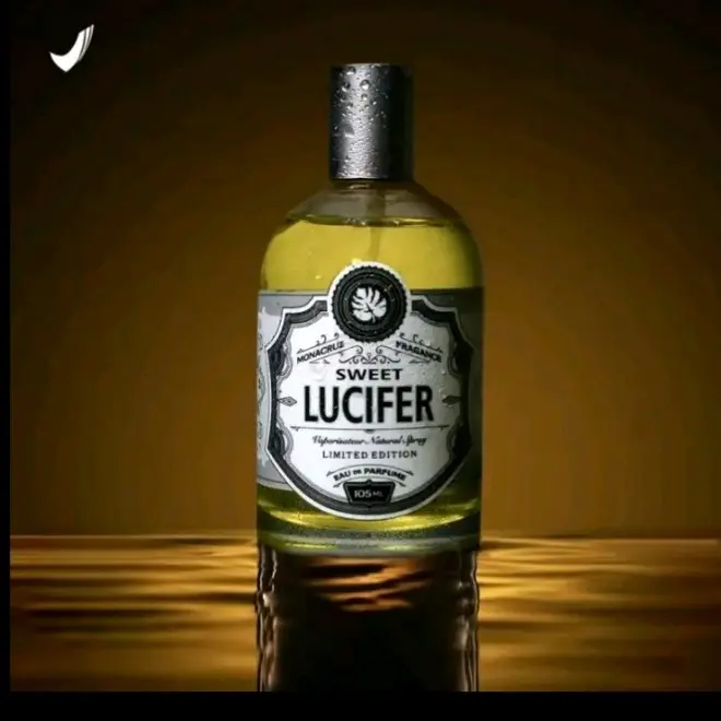 Eau De Perfume MonaCruz Sweet Lucifer For Unisex (Limited Edition) 105ml Oriental Floral Parfum with Ginger, Jasmine, Mandarin, Vanilla, Sandalwood, Salt, Cashmere, Ambergris & Orange Wangi Box Bunga Black Almond 2