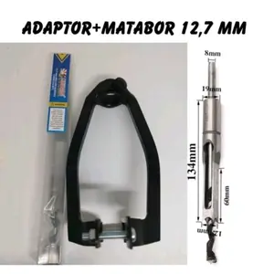 adaptor plus mata bor bobok kayu 12,7mm