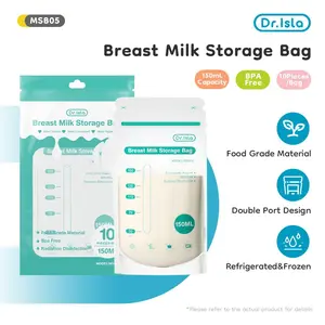 Dr.isla Kantong ASI Susu Bayi Disposable Breastmilk Storage Bag Penyimpanan 10PC/30PC 5Oz Bebas BPA Anti Bocor 150Ml MSB05 Bayi Bubuk Mooimom  Pompa