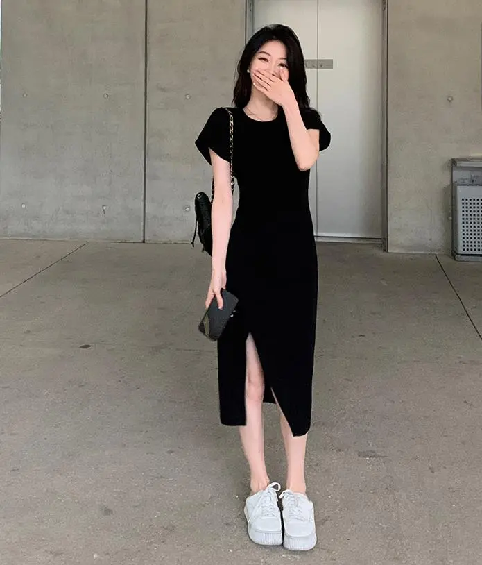 chinese dress ladies Black Long Dress – ALBINA DYLA main image 1