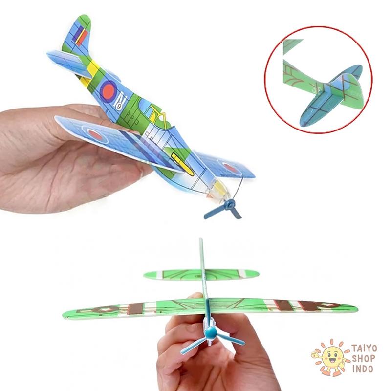 TAIYO Mainan Anak Jadul Pesawat Gabus Busa Flying Gliders Styrofoam Plane 7