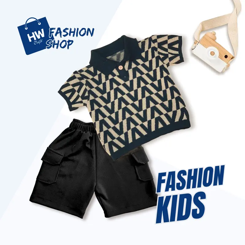 HW ONESET POLO V - Setelan Pakaian Anak LAKI-LAKI Rajut Fashion 1